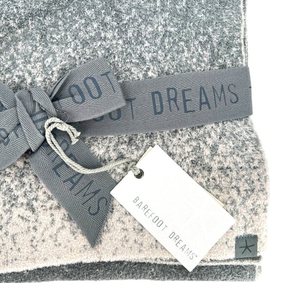 Barefoot Dreams CozyChic Lite Confetti Scarf Smokey Green Fog Gray NWT - Picture 2 of 8